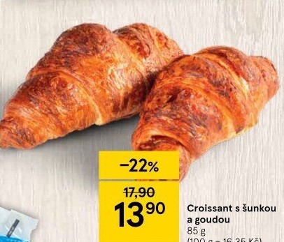 Croissant se šunkou a sýrem