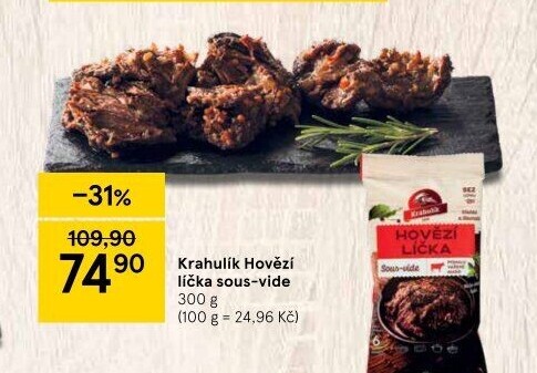 Hovězí líčka Sous vide Krahulík