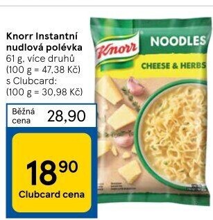 Instantní polévky nudlové Noodles Knorr