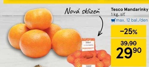 Mandarinky Tesco