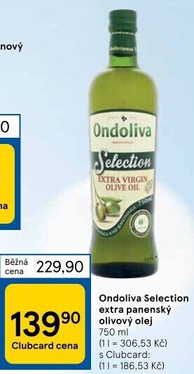 Olivový olej extra panenský Selection Ondoliva