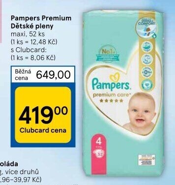 Pleny dětské Pampers Premium Care