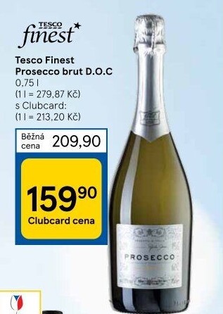 Prosecco brut DOC Tesco finest