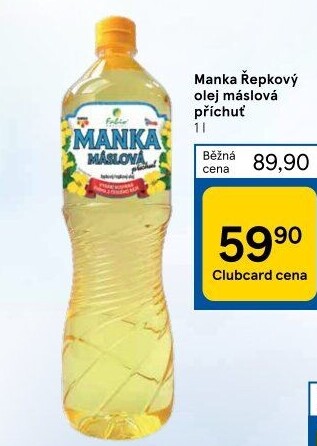 Řepkový olej Manka máslová Fabio