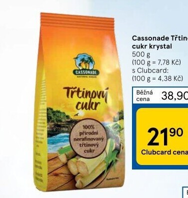 Třtinový cukr Cassonade