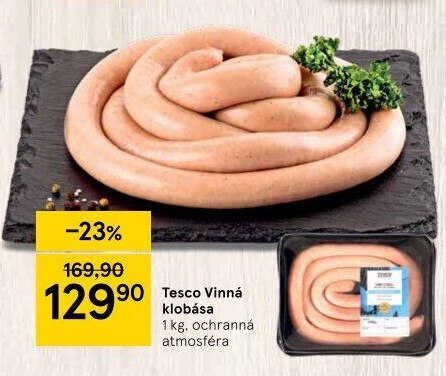 Vinná klobása Tesco