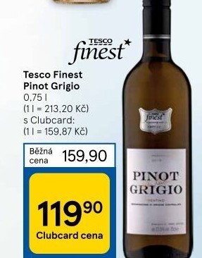 Víno Pinot Grigio Tesco Finest