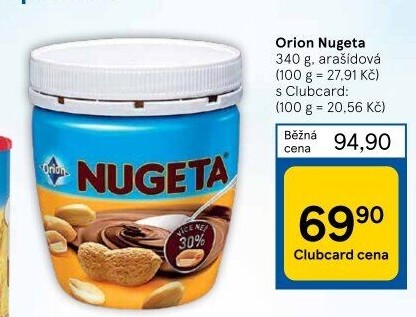 Čokokrém arašídový Nugeta Orion