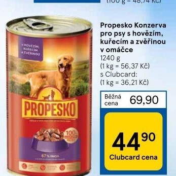 Konzerva pro psy Propesko