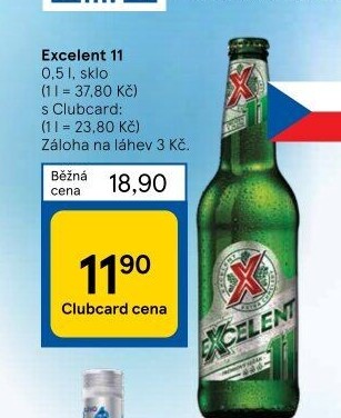 Pivo světlý ležák 11° Excelent