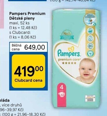 Pleny dětské Pampers Premium Care