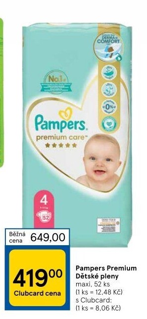 Pleny dětské Pampers Premium Care