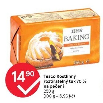 Tuk na pečení roztíratelný Tesco