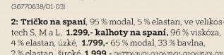 kalhoty na spaní