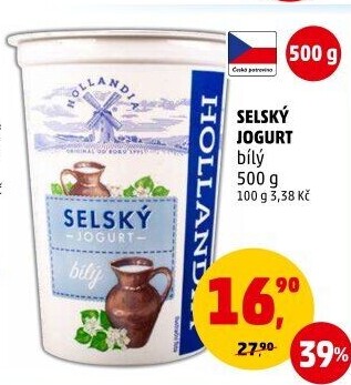 Bílý jogurt selský Hollandia