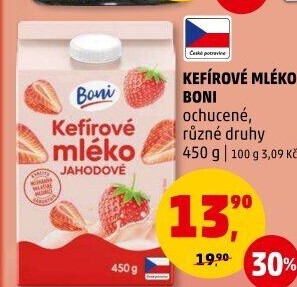 Kefírové mléko ochucené Boni