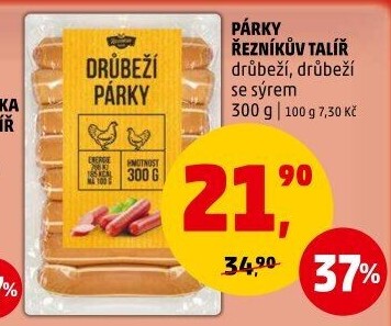 Párky drůbeží Řezníkův Talíř