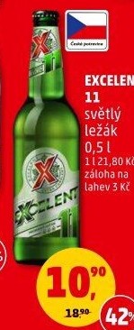 Pivo světlý ležák 11° Excelent