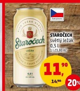Pivo světlý ležák Staročech