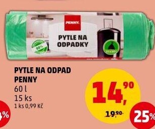 Pytle na odpadky 60 l Penny