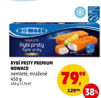 Rybí prsty nemleté mražené Nowaco Premium