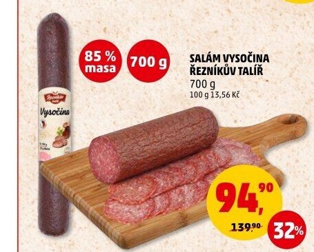 Salám Vysočina Řezníkův talíř