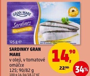 Sardinky v oleji Gran Mare