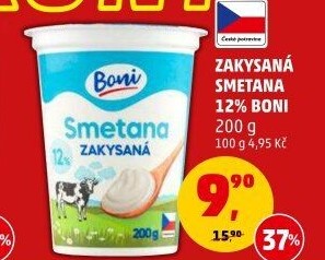 Smetana zakysaná Boni 12%