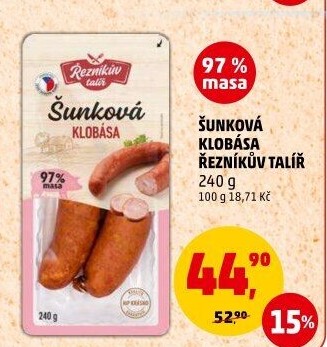 Šunková klobása Řezníkův talíř
