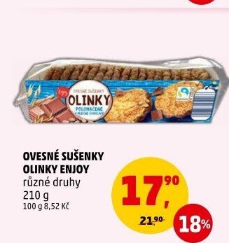 Sušenky ovesné Olinky Enjoy
