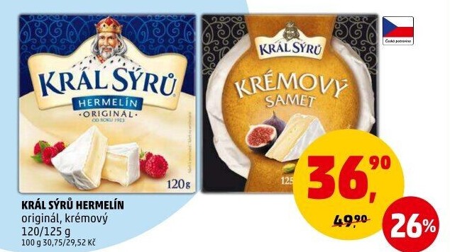 Sýr Hermelín Král sýrů
