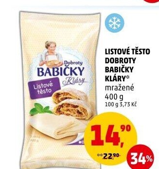 Těsto listové mražené Dobroty babičky Kláry