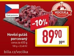 Hovězí maso na guláš Vocílka