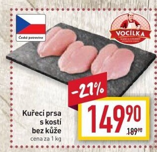 Kuřecí prsa s kostí Vocílka