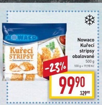Kuřecí stripsy mražené Nowaco
