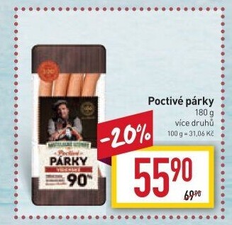 Párky poctivé Kostelecké uzeniny