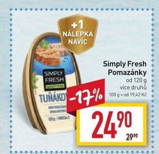 Pomazánky Simply Fresh