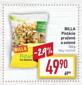 Pražené pistácie Billa