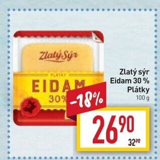 Sýr Eidam 30% Zlatý sýr Milkpol