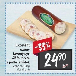 Sýr tavený uzený Excelent 45% Moravia