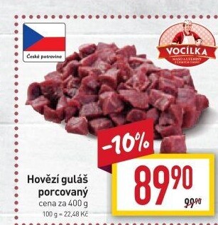 Hovězí maso na guláš Vocílka
