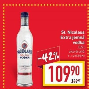 Vodka extra jemná St. Nicolaus