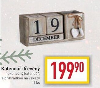 Dřevěný kalendář