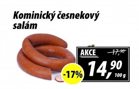 Salám kominický česnekový točený