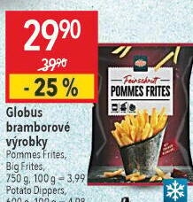 Hranolky mražené Pommes Frites Globus