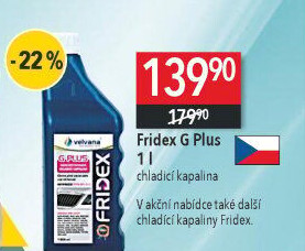 Nemrznoucí chladicí kapalina G Plus Fridex Velvana