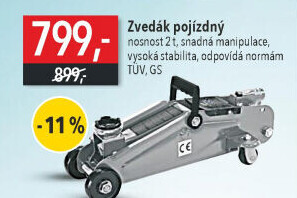 Pojízdný hydraulický zvedák - hever
