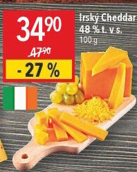Sýr Cheddar irský 48%