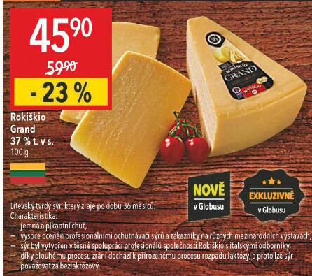 Sýr Rokiskio Grand 37%
