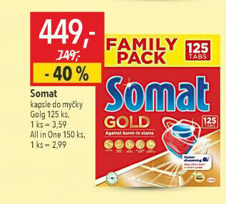 Tablety do myčky Gold Somat